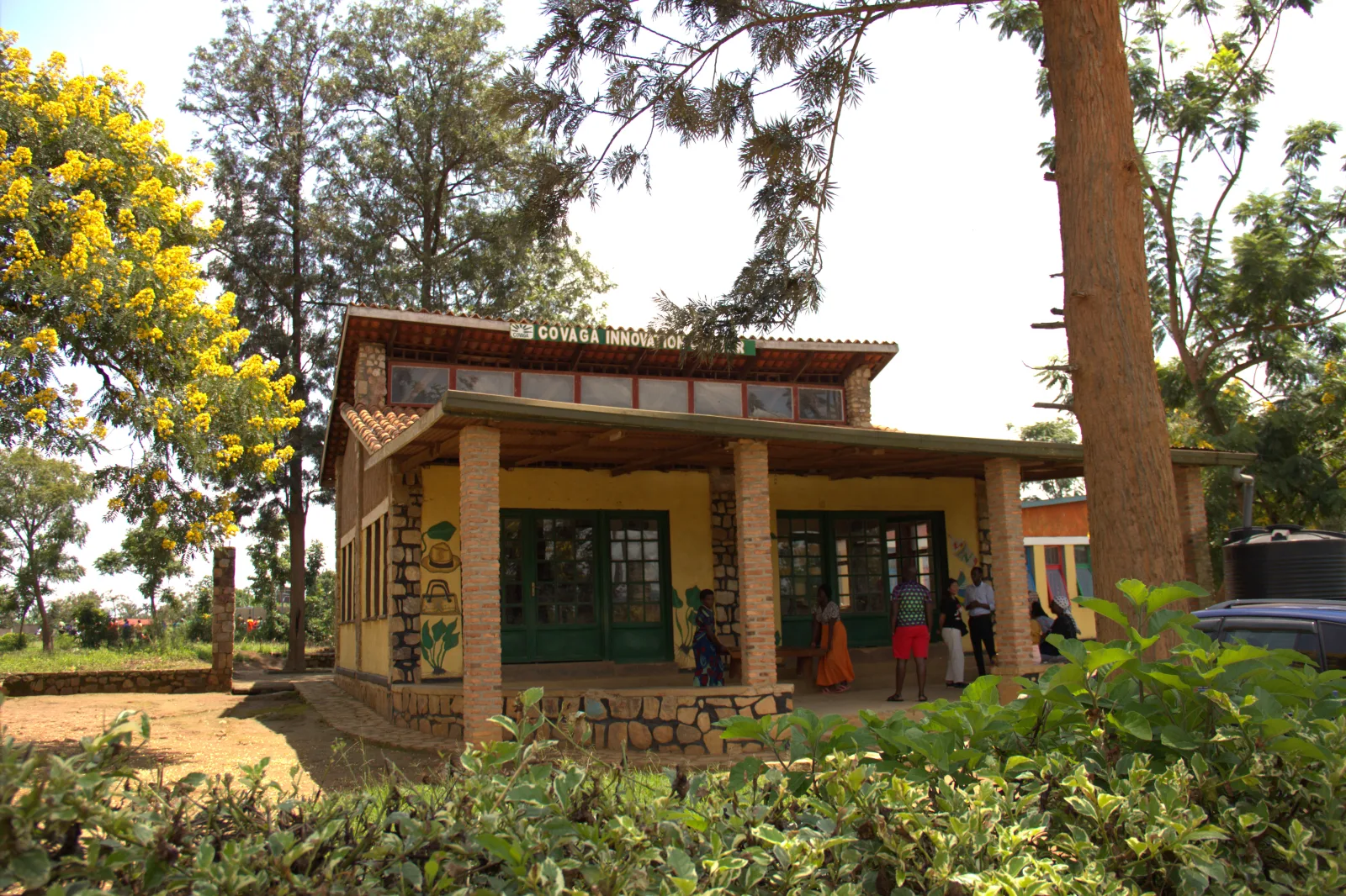 The Covaga Innovation Centre, built by international volunteers working side-by-side with Rwandans