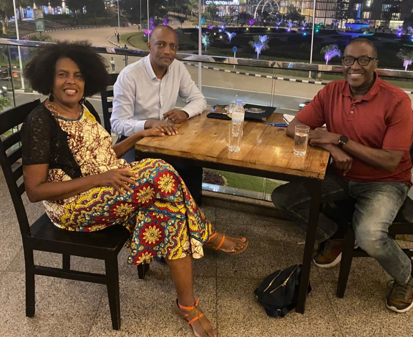 Prof. June Francis, Prof. Stephen Rulisa, and BBR Chair Lama Mugabo